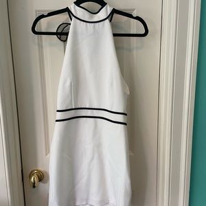 Black & white high neck dress